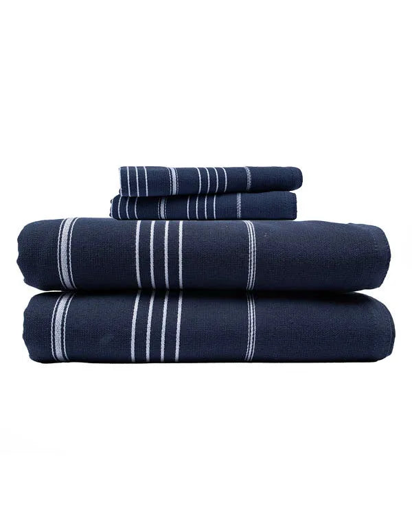 Classic Fringeless XL Bath Bundle - Navy